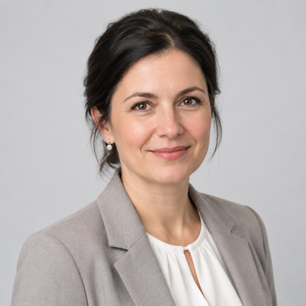 Portrait of a Czech female sociology researcher in her 40s